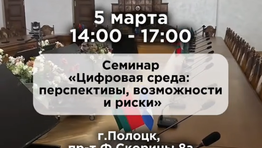 Семинар  «Цифровая среда: перспективы, возможности и риски»