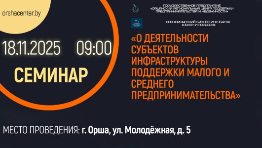 Семинар «О деятельности субъектов инфраструктуры поддержки малого и среднего предпринимательства»